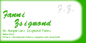 fanni zsigmond business card